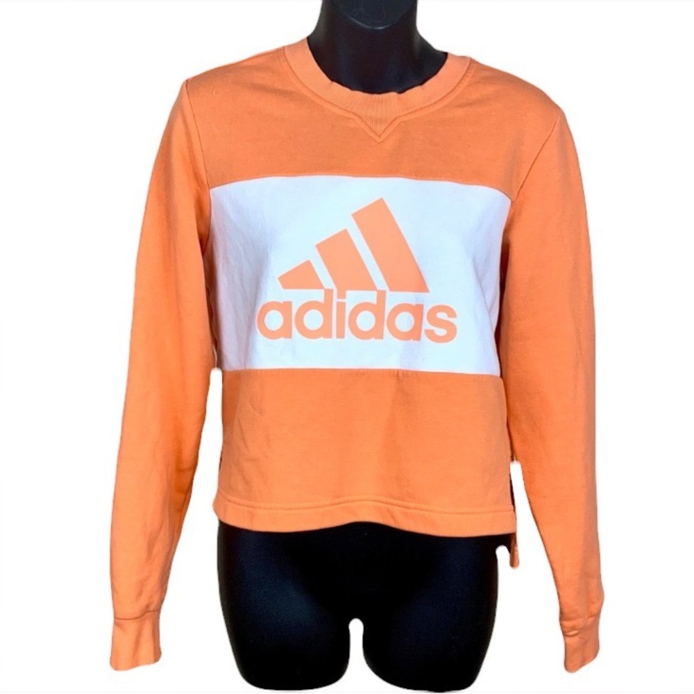 Adidas cute peachy orange soft sweatshirt, size small
